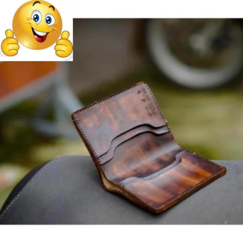 VÍ RAM TRỐNG ĐỒNG ĐEN TUYỀN DÁNG ĐỨNG  – MỆNH THỦY VÀ MỆNH MỘC - HÀNG CHÍNH HÃNG RAM LEATHER .