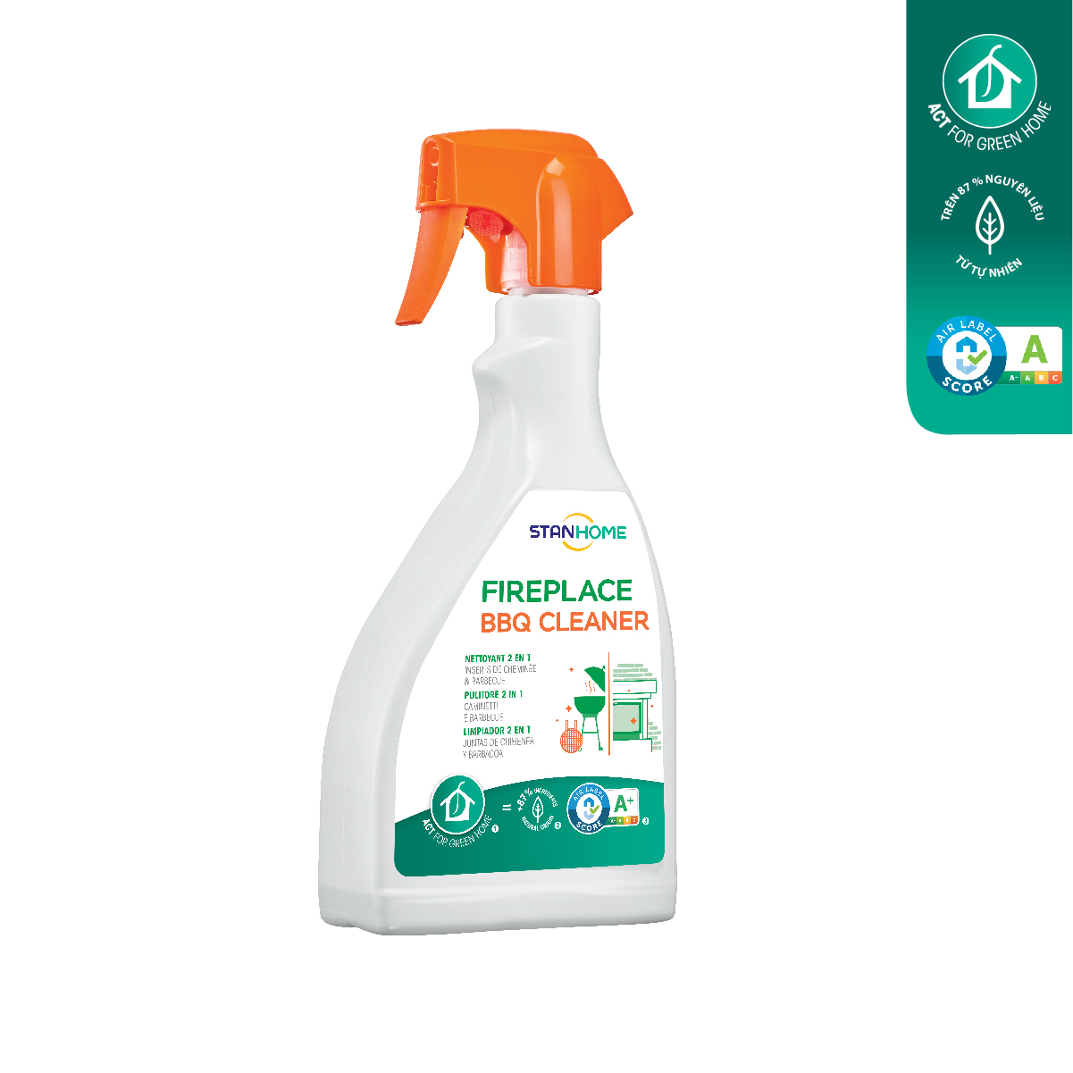 Xịt làm sạch bếp nướng BBQ, lò sưởi Stanhome Fireplace &amp; BBQ Cleaner 500ml