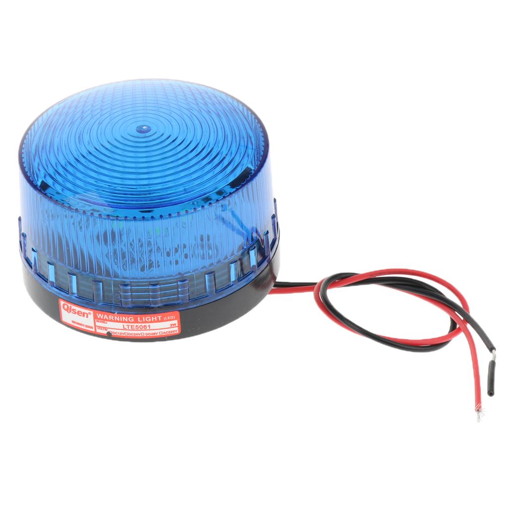 Blue LED Emergency Warning Strobe Light Lamp Flashing Beacon DC12V
