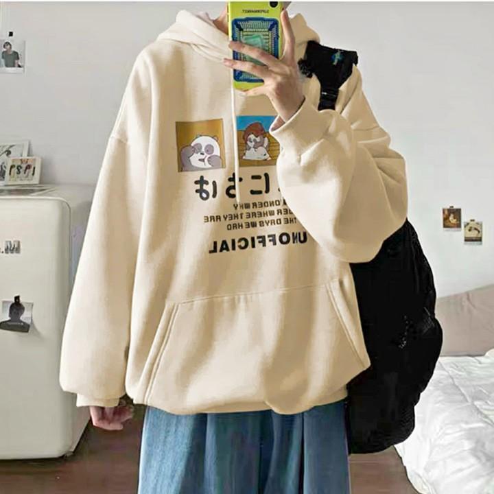 ÁO HOODIE - ÁO KHOÁC NỈ NGOẠI Tay Phồng Form Dơi (HD2430 - UNOFFICIAL)