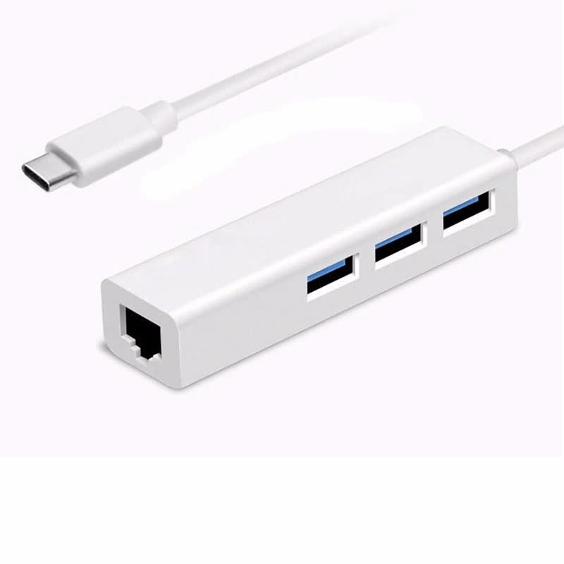 Hub Type C Adapter 4in1 USB, RJ45 - Bộ Chia USB Ra Nhiều Cổng Kết Nối Chuyển Đổi Cho Laptop PC Máy Tính Đa Năng - Hub Hỗ Trợ Sạc Pin Kết Nối Đa Năng Ổ Cứng Bàn Phím, Chuột, Máy In, Thiết Bị Chia Ổ USB - Hàng Chính Hãng - Hub Chuyển Đổi USB Type-C