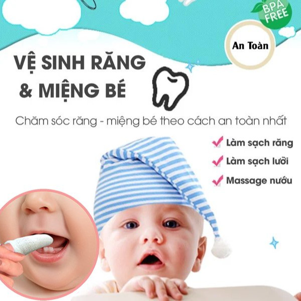 Combo 2 hộp rơ lưỡi trẻ em y tế Tanaphar chất liệu mềm mại an toàn cho trẻ sơ sinh - 50 cái/hộp