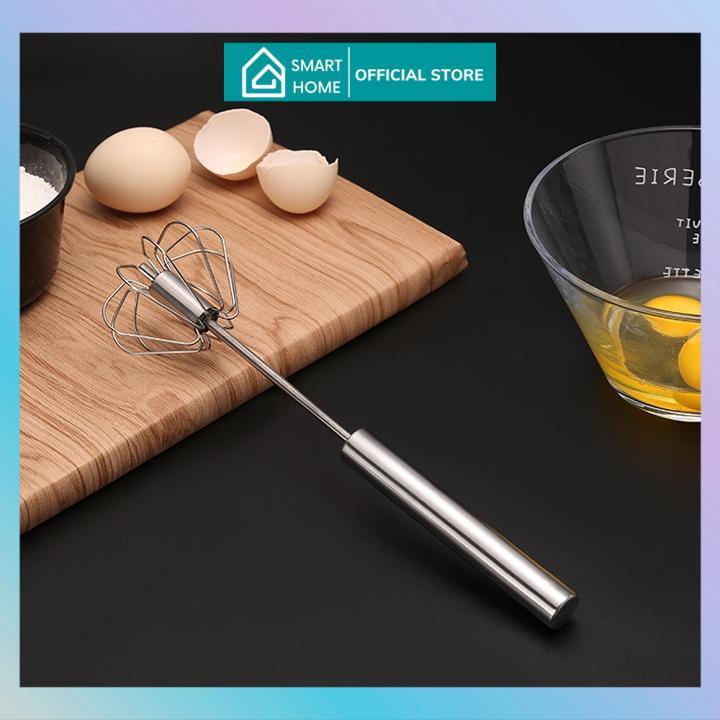 Cây đánh trứng inox tự xoay thông minh