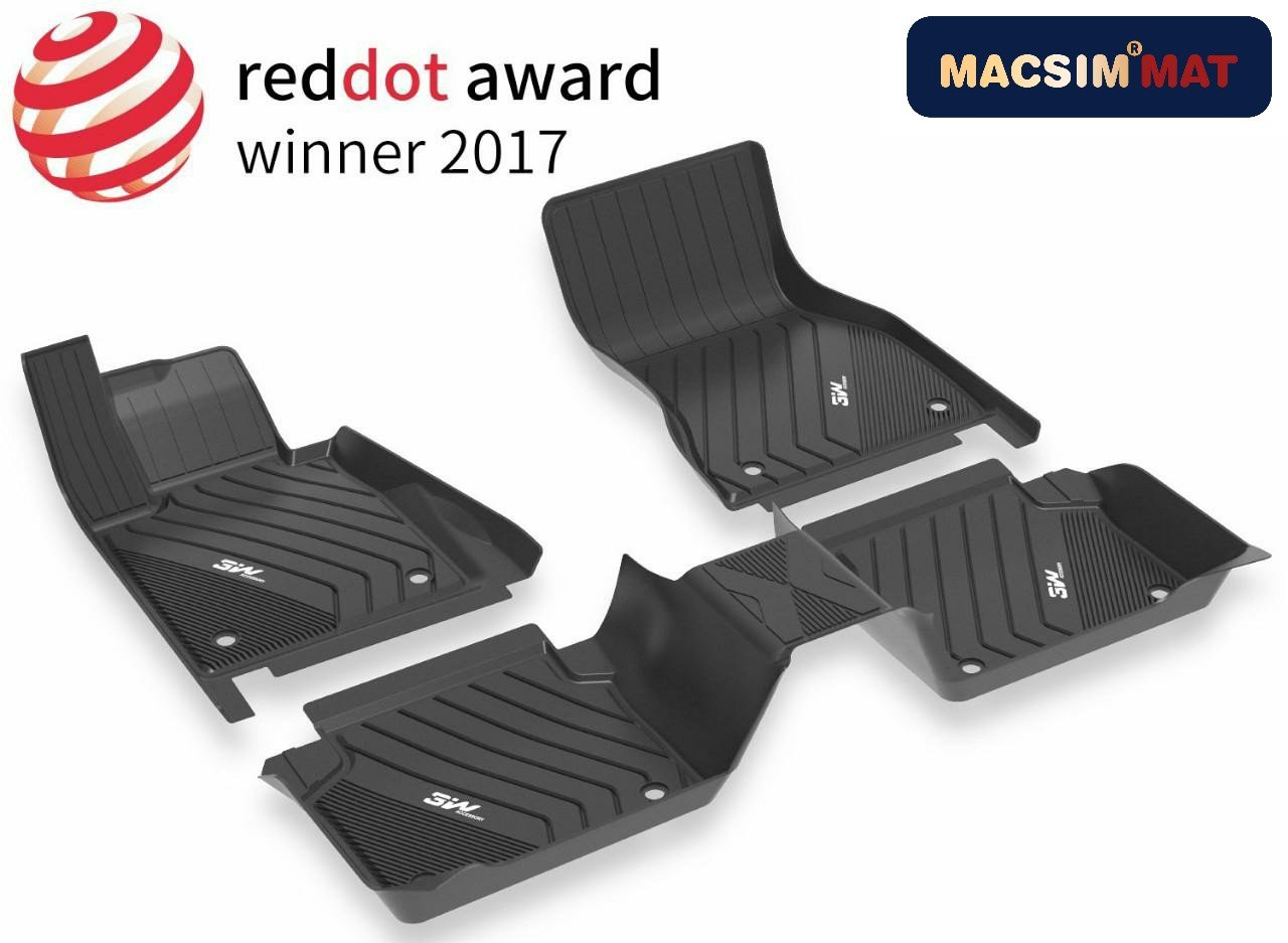 Thảm lót sàn xe ô tô BMW 1 series 2016-2020 nhãn hiệu Macsim 3W ( 4 tấm lót chân )- chất liệu nhựa TPE đúc khuôn cao cấp - màu đen