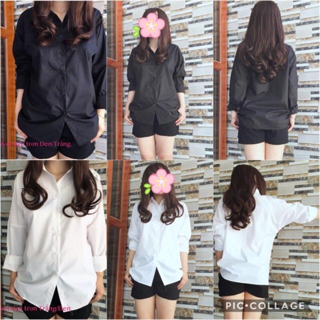 Sơ mi Oversize trơn