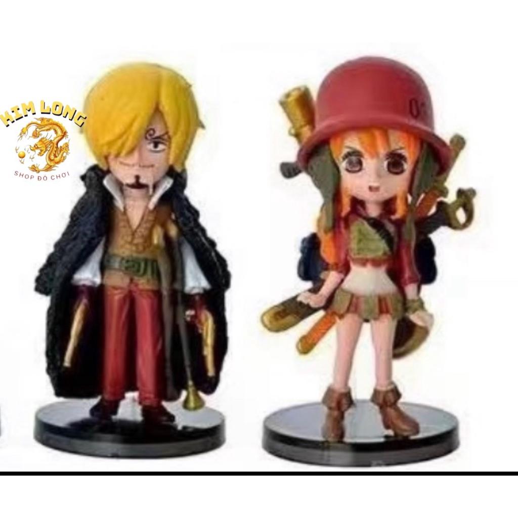 Sét mô hình 9 nhân vật chibi ONE PIECE - Team Luffy đảo hải tặc 6 - 10cm Đồ chơi quà tặng cho bé