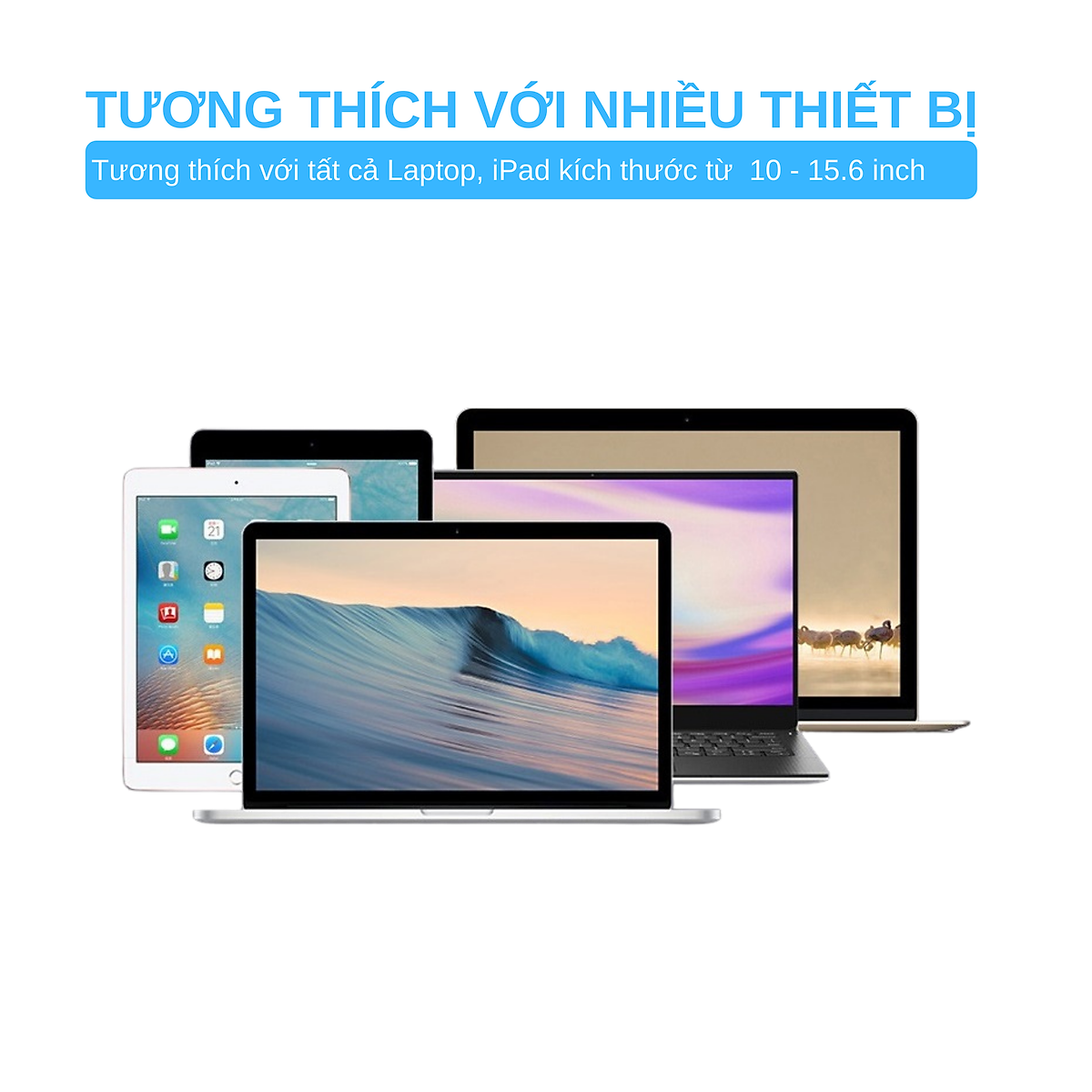 Hình ảnh Giá Đỡ Cho Máy Tính, Laptop, iPad, Macbook Hợp Kim Nhôm Cao Cấp. Hỗ Trợ Tản Nhiệt Chống Mỏi Cổ, Vai, Gáy. Hàng Chính Hãng DEVO