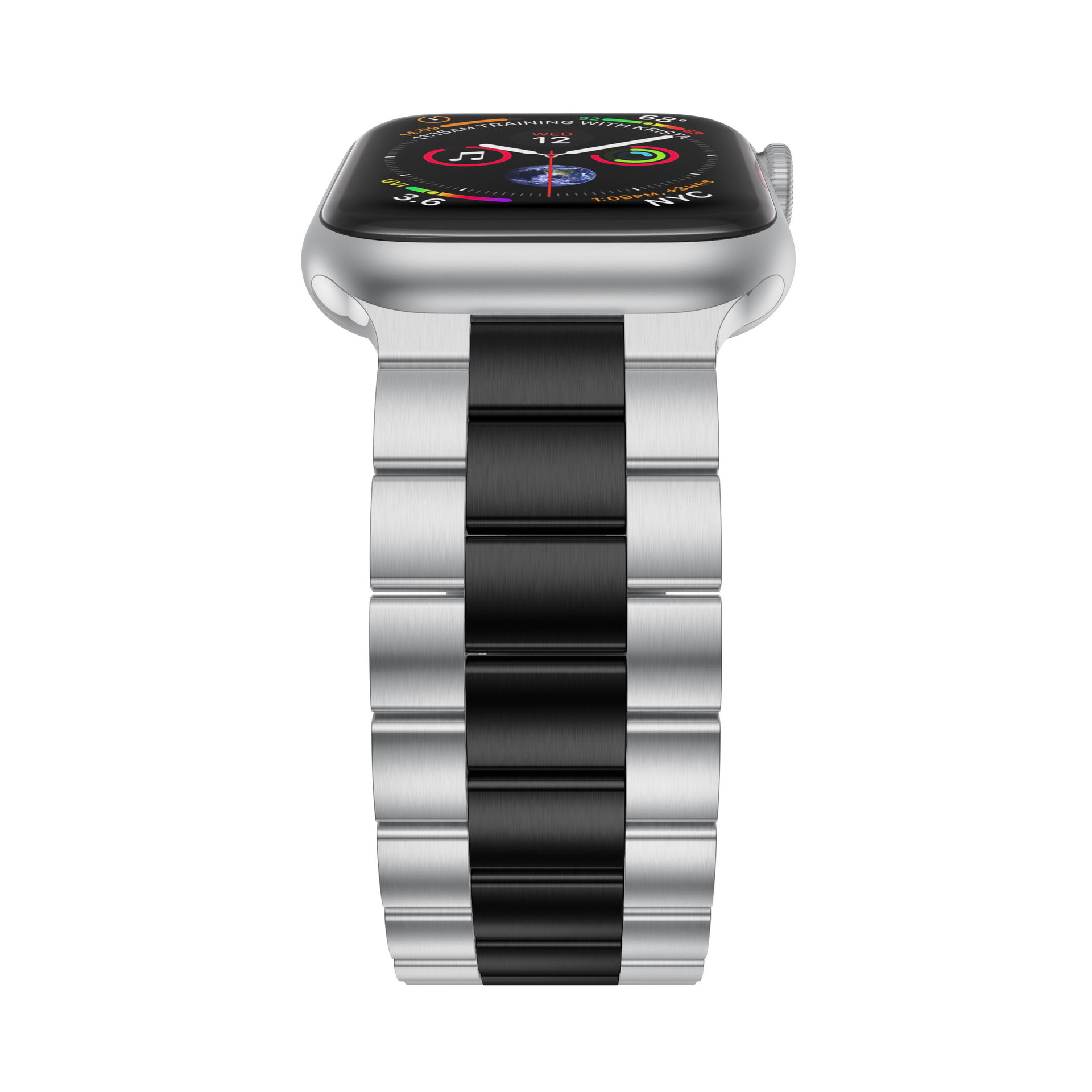 Dây Thép Steel Simple cho Apple Watch Series 4/5/6/7/8/9/SE2/10 &amp; Apple Watch Ultra 1/2 Size 40/41/42/44/45/46/49mm - Hàng Chính Hãng