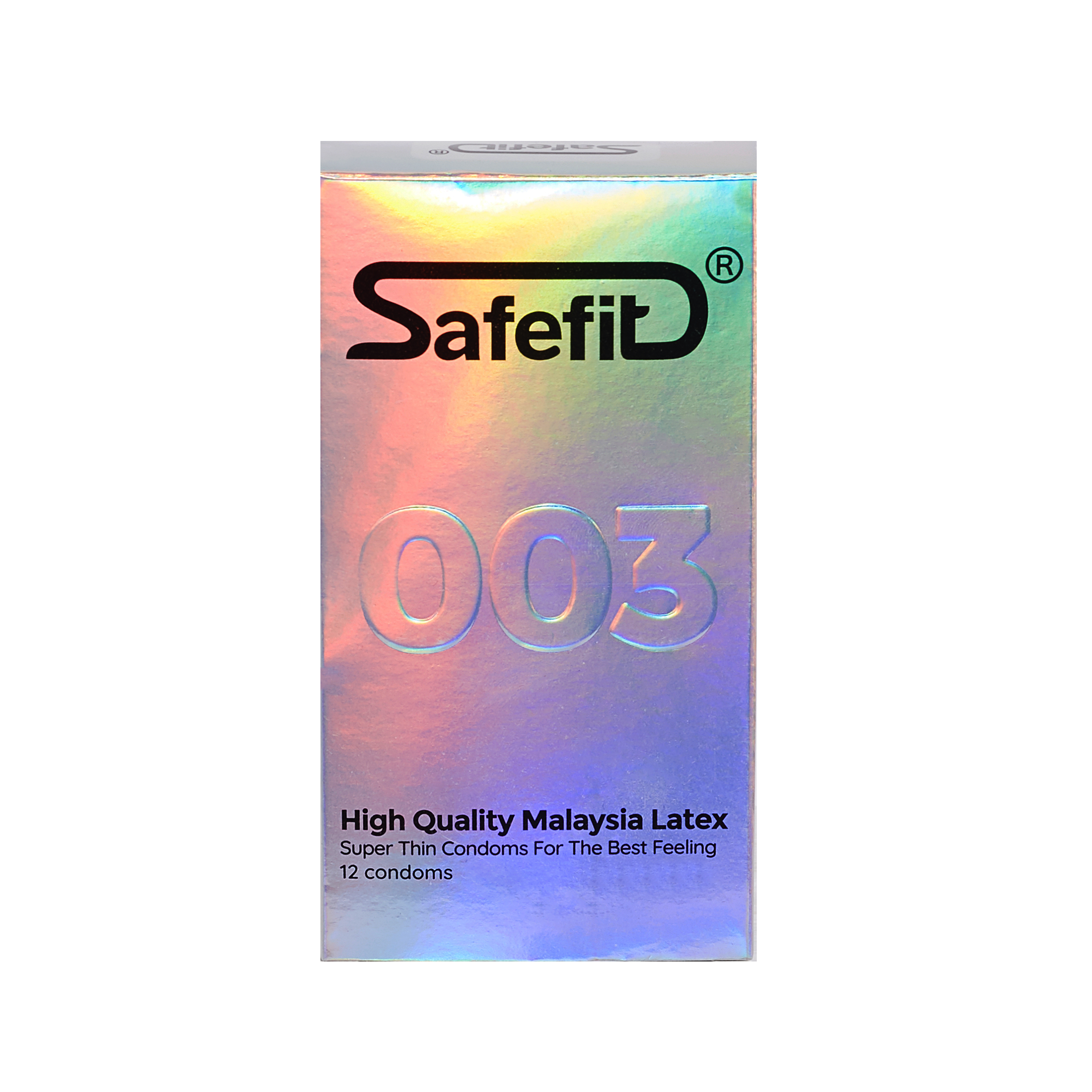 Bao cao su cực siêu mỏng 0.029mm Safefit bạc - Hộp 12 chiếc
