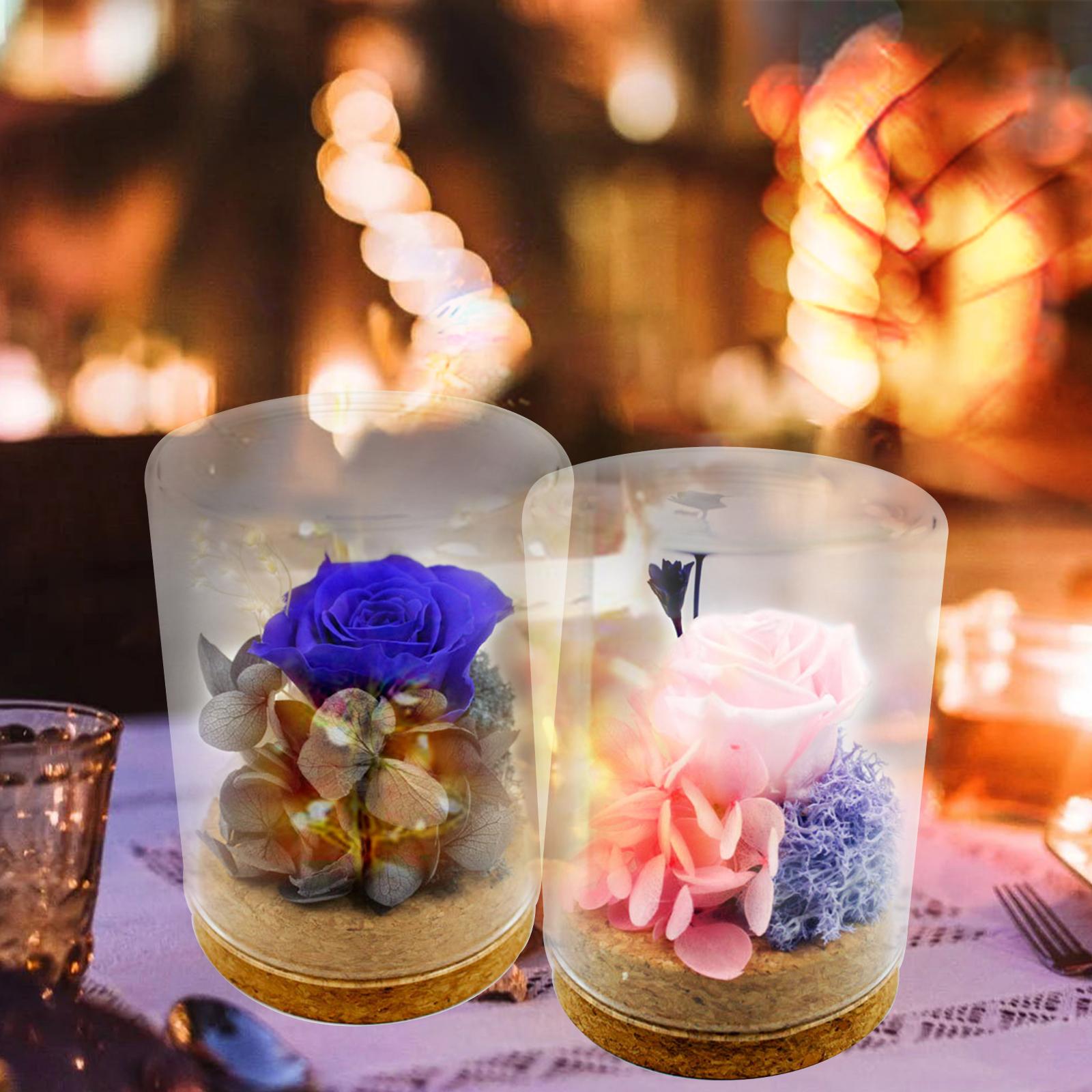Hoa hồng thật vĩnh cửu được bảo quản trong lọ thủy tinh tỏa hương có thể làm quà tặng các dịp Ngày của mẹ, Valentine