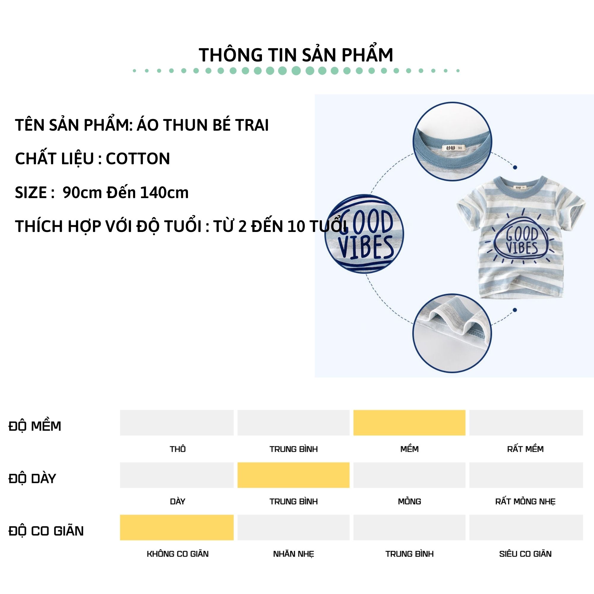 Áo thun bé trai 27Kids áo cộc cho bé họa tiết kẻ sọc chất cotton 100% S1004