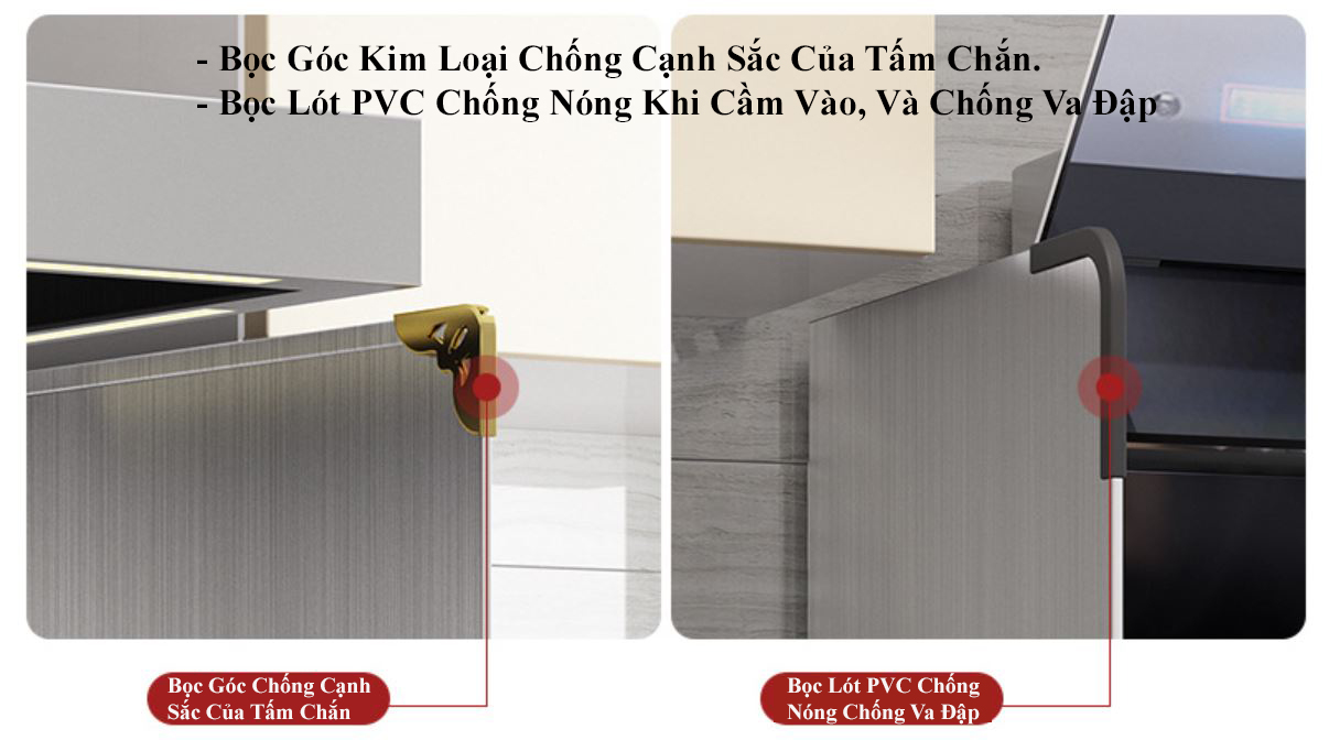 Tấm Chắn Gió Bếp Chống Văng Dầu Mỡ KUNBE Chất Liệu Inox 304 Chắc Chắn Bền Đẹp, Chắn Gió Hiệu Quả