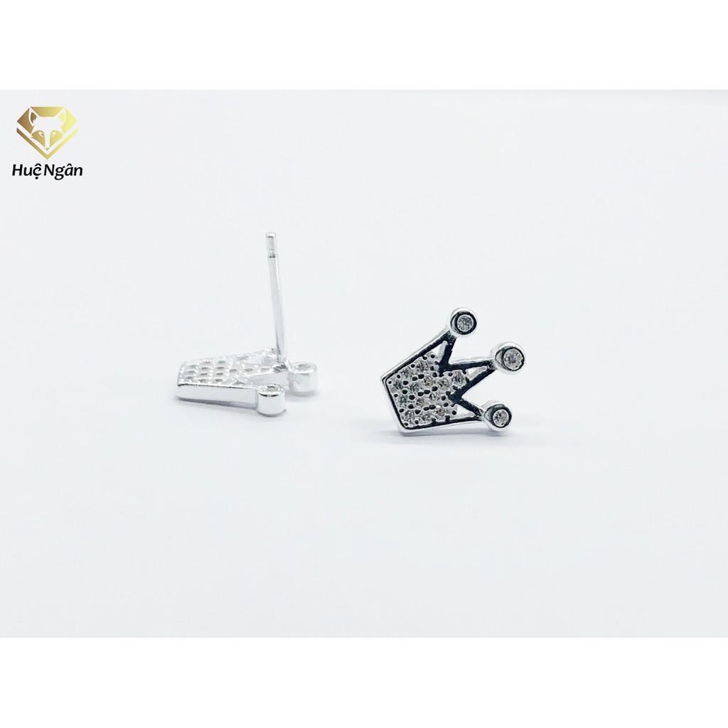 Bông tai bạc Ý 925 Huệ Ngân - Vương miện ngộ nghĩnh RYE140948