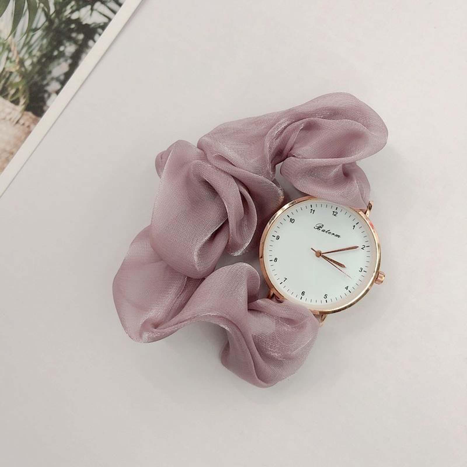 Wrist Watch Ribbon Elegant Digital Watches Casual Women Bracelets Leisure Gift