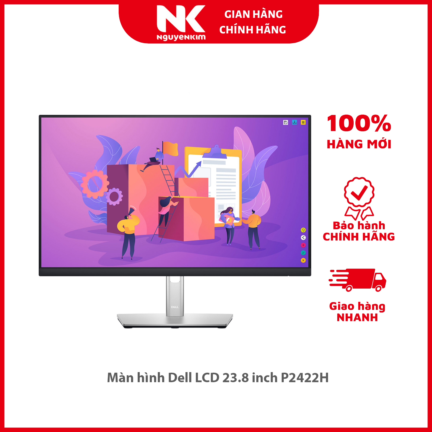 Màn hình Dell LCD 23.8 inch P2422H - Hàng chính hãng