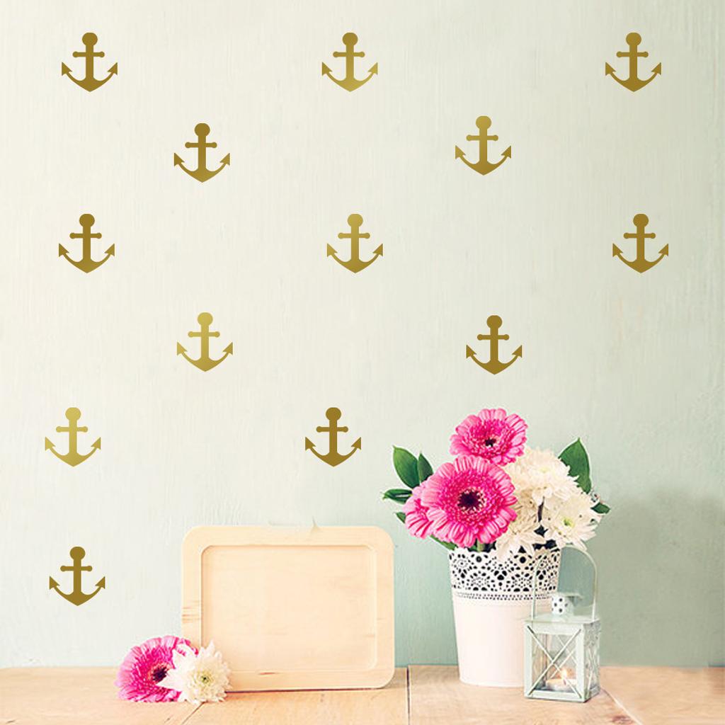 Anchor Wall Decal Removable Sticker Home Room Nursery Xmas DIY Decoration Gold