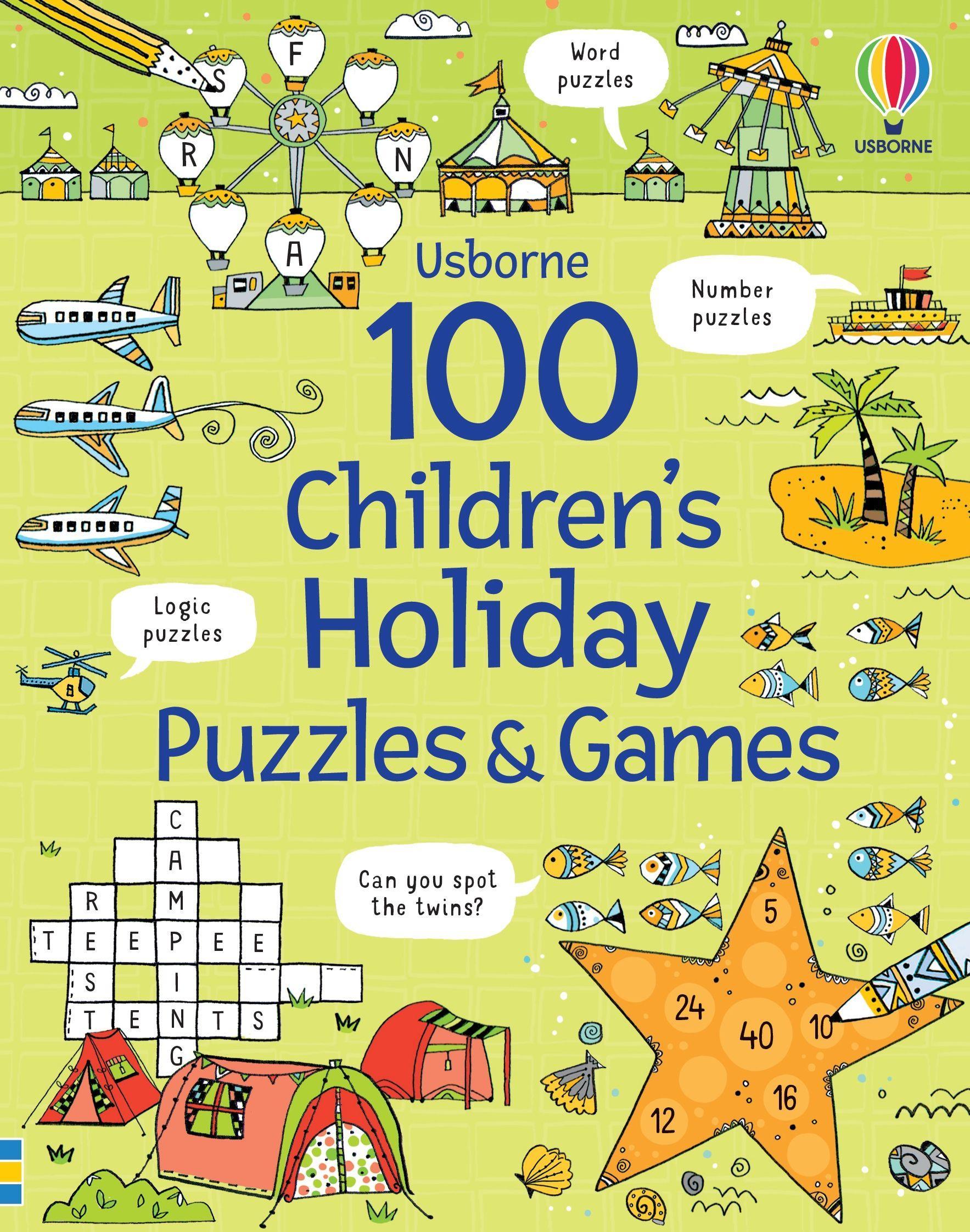 Sách ngoại văn: 100 Children's Puzzles And Games - Holiday