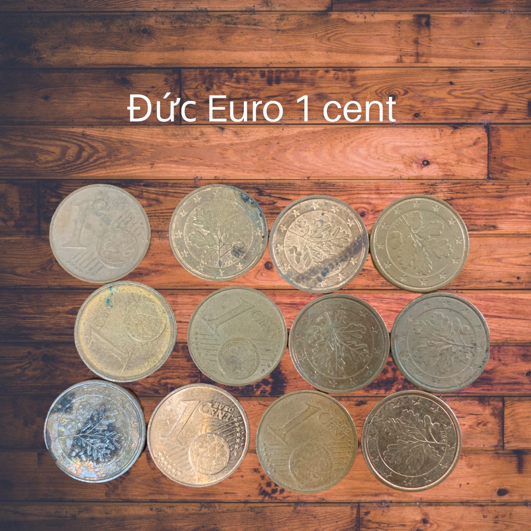 Xu thế giới 1 cent Euro sưu tầm của Đức với hình ảnh lá phông 2002 tới nay