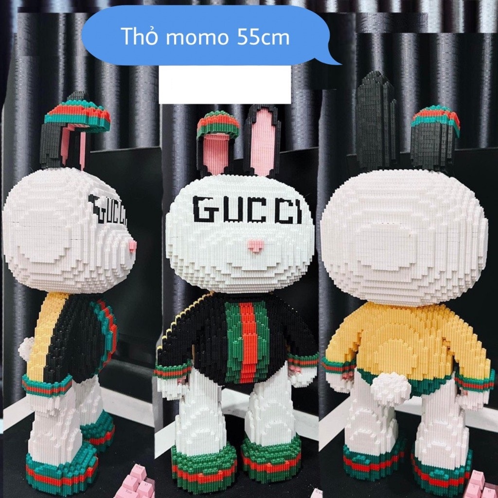 Bộ lắp ghép mô hình thỏ momo mẫu mới 55cm