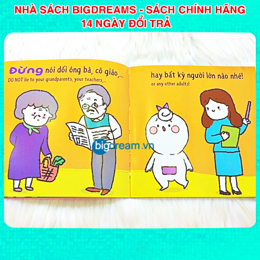 BẢN MỚI SONG NGỮ Miu Bé Nhỏ Đừng Nói Dối Nhé! P2 Ehon Kĩ Năng Sống Cho Bé 1-6 Tuổi Miu miu tự lập hiểu chuyện