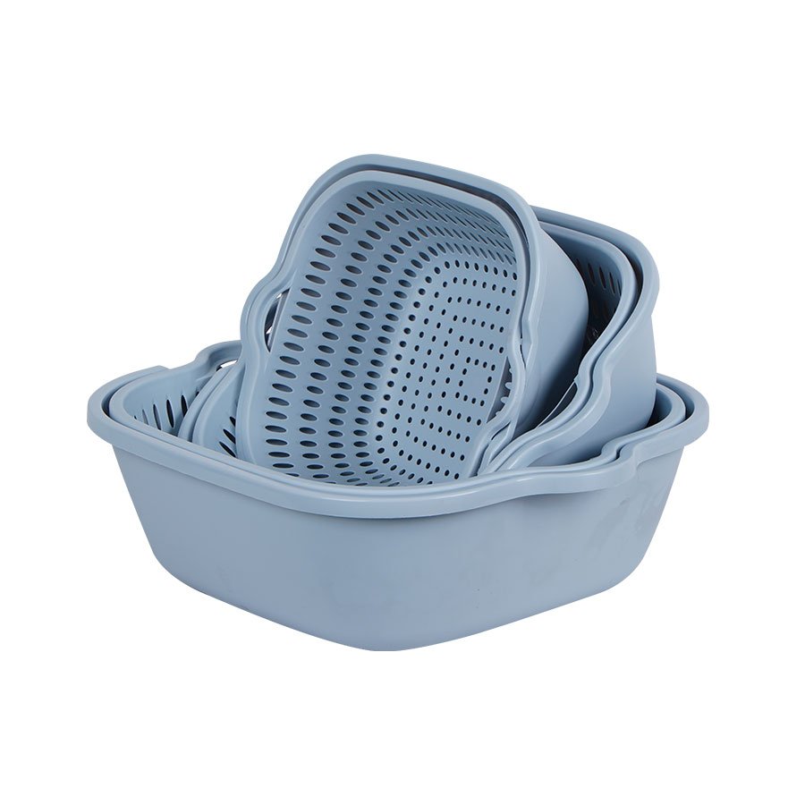 SET 3 SIZE BỘ THAU CHẬU RỔ NHỰA VIỆT NHẬT GỒM 3 RỔ 3 THAU CHẬU