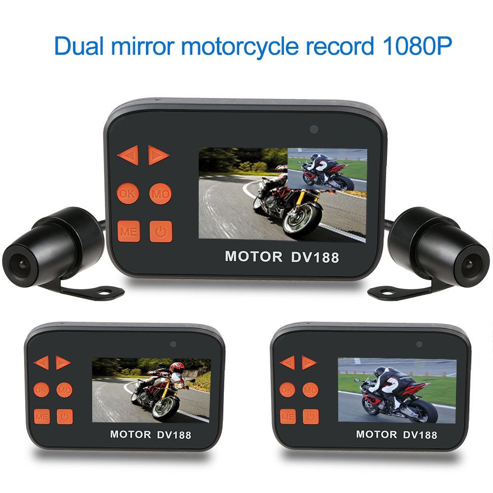 Full HD 1080p 2.7 inch DV188 DVR Dual Waterproof Lens Motorbike Action Camera thể thao Video Recorder Tầm nhìn ban đêm