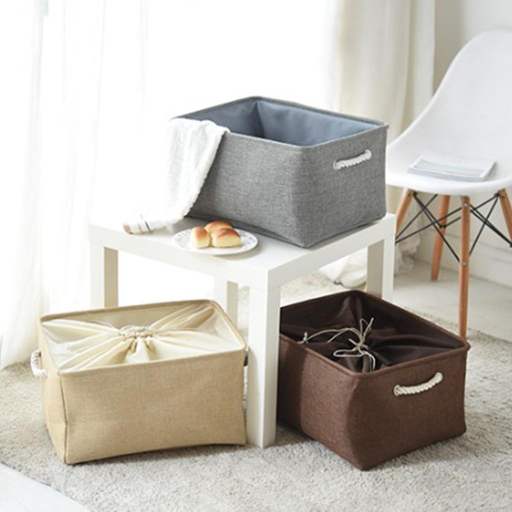 Baby Kids Toy Storage Bag Basket Laundry Basket Drawstring Box Bin Grey