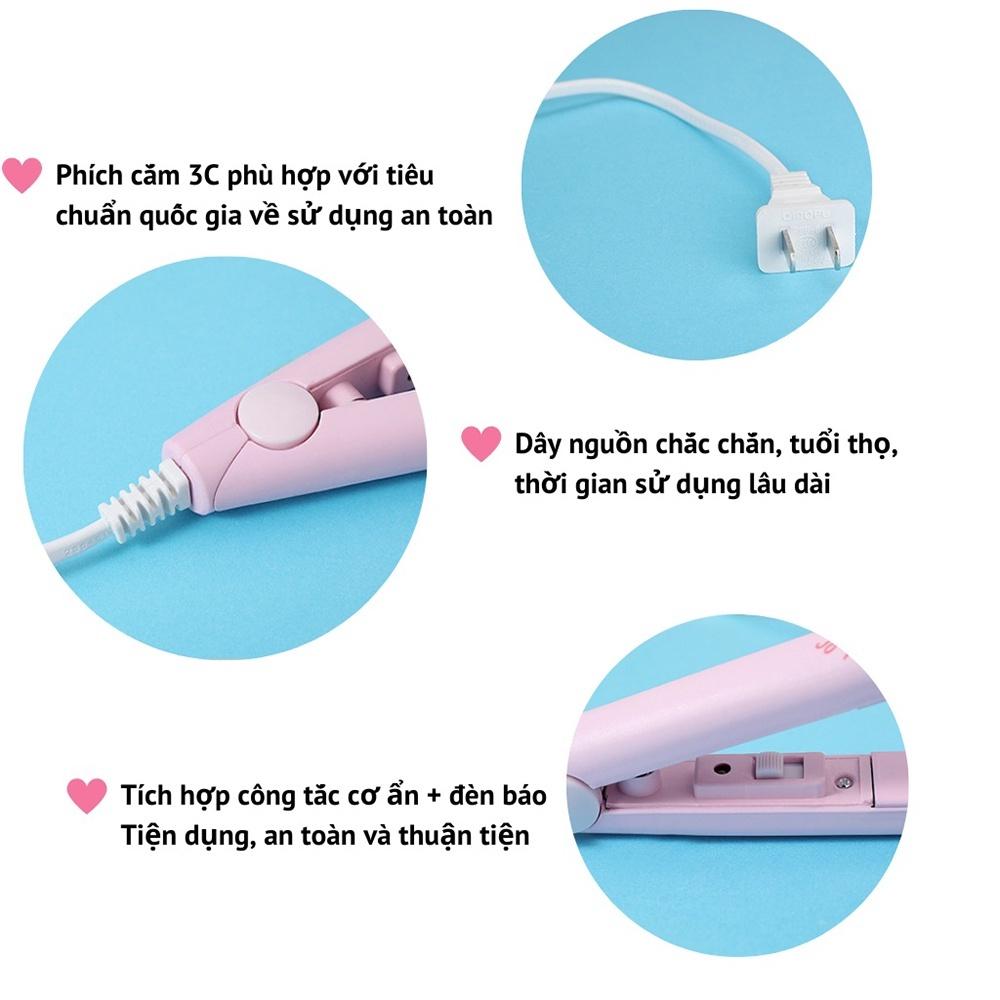 Máy Uốn Tóc Kiêm Duỗi Tóc Mini Sử Dụng Ion Âm Tiện Dụng duỗi tóc máy duỗi tóc