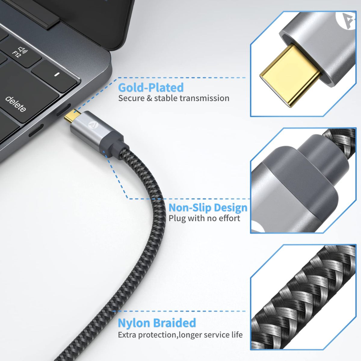 Cáp chuyển Type C sang HDMI 4K@60Hz Choetech XCH-1804 tương thích Thunderbolt 3 dài 1.8M