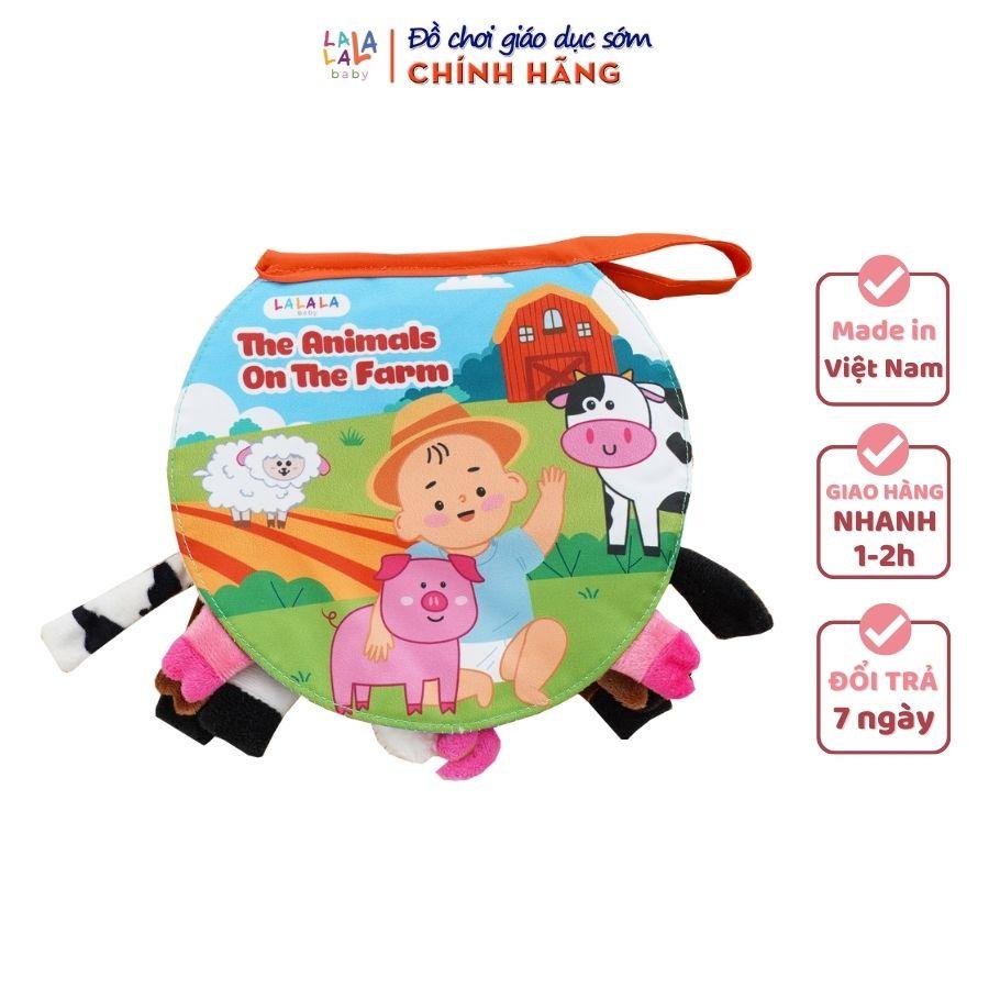 Sách vải the Animals on the farm Lalala baby đa tương tác lật mở sột soạt thu vị