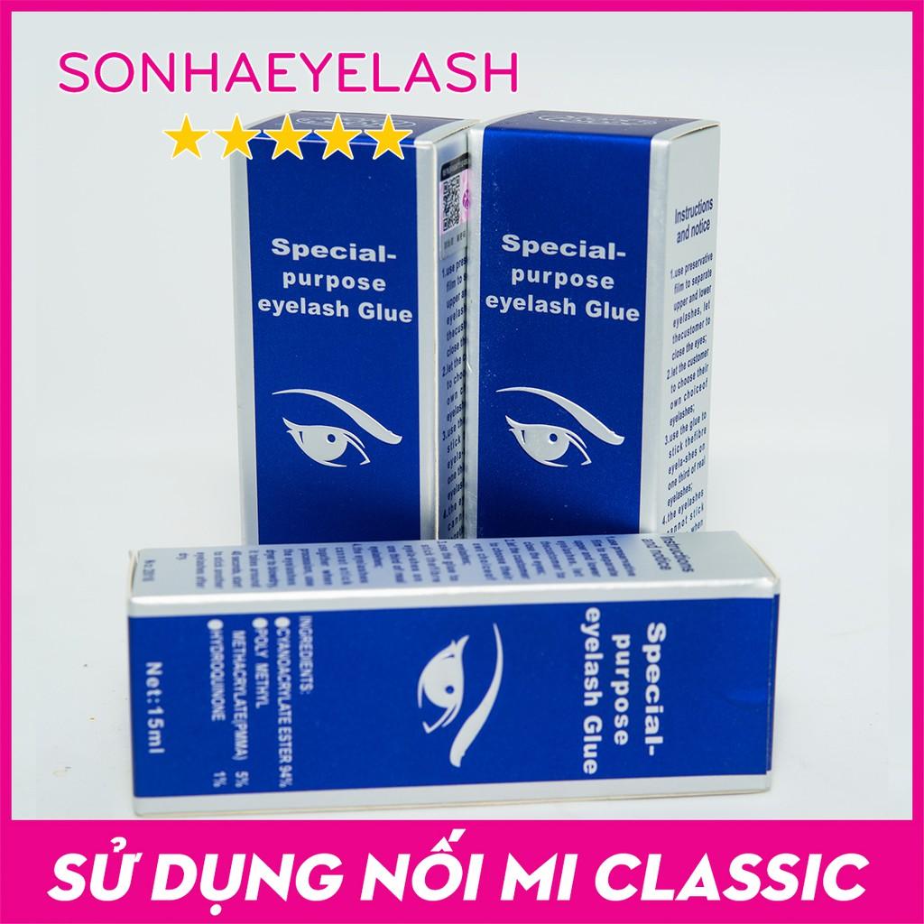 Keo nối mi mắt xanh, keo nối mi dạng gel khô chậm 5-7s dành cho người mới học nối