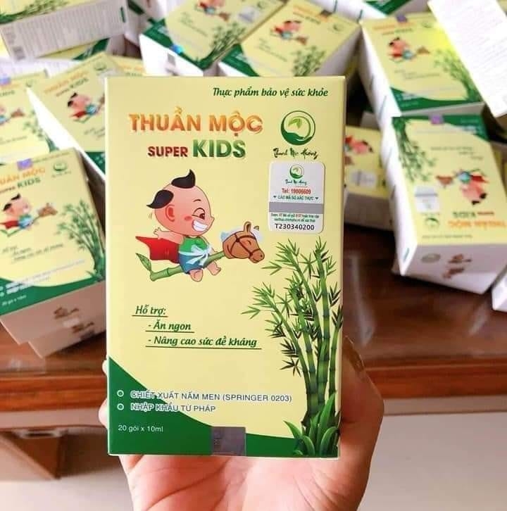 Siro ăn ngon cho bé Thuần Mộc Super Kids Thanh Mộc Hương 200ml kích thích trẻ ăn ngon tiêu hoá tốt