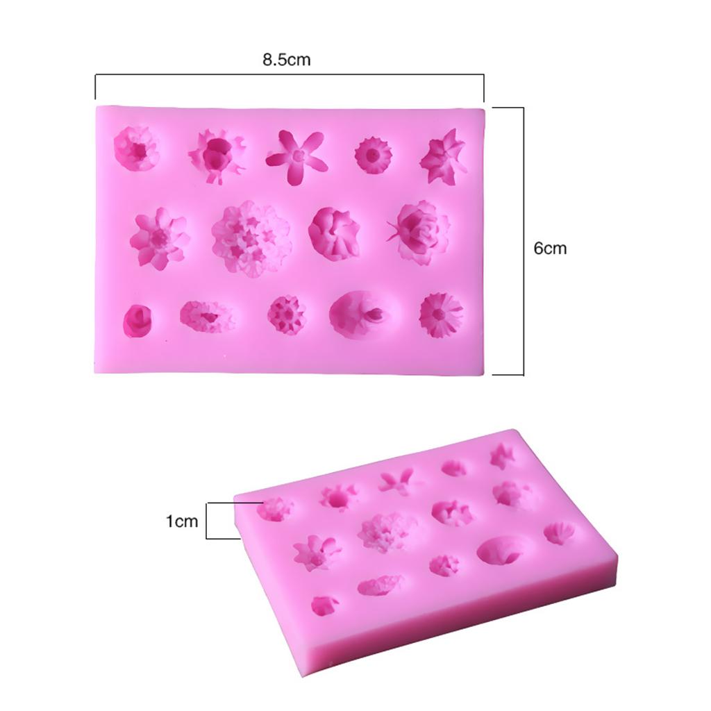 Mini Flower Silicone Mould Fondant Cake Molds Sugarcraft Decorating Mold DIY