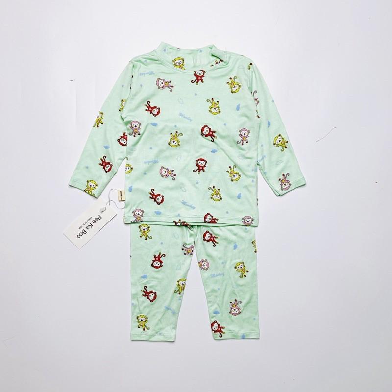 Bộ thun cotton lạnh cổ 3 phân họa tiết ngộ nghĩnh cho bé 7-18kg️HÀNG ĐẸP️