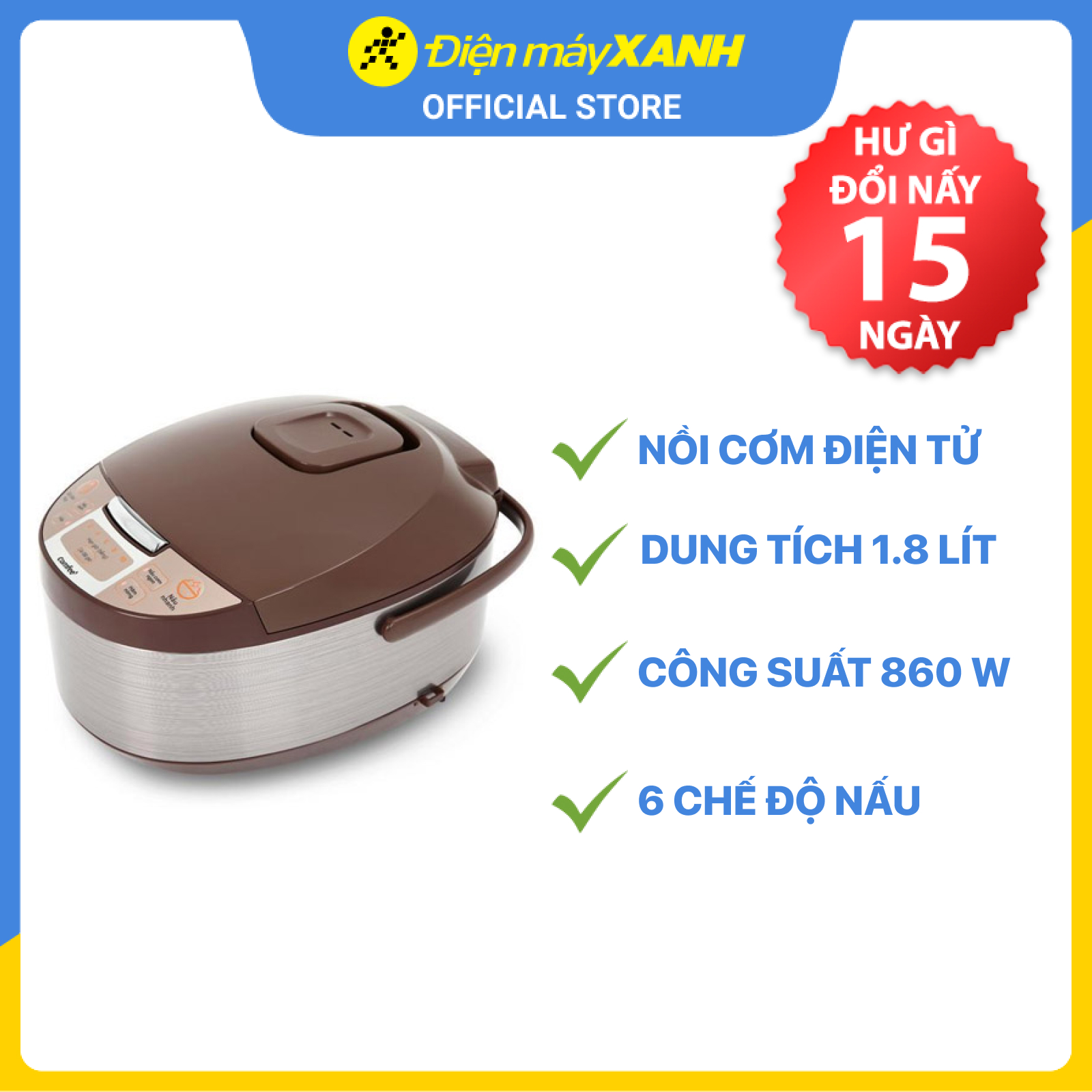 Nồi Cơm Điện Tử Comfee 1.8 lít CR-FD1820C - Hàng Chính Hãng