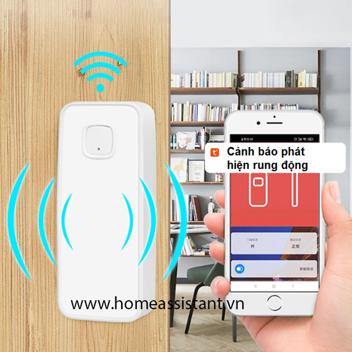 Cảm Biến Rung Động Vỡ Kính Kiêm Má Từ Cửa Zigbee Tuya ZRM01 (Hỗ trợ Home Assistant)