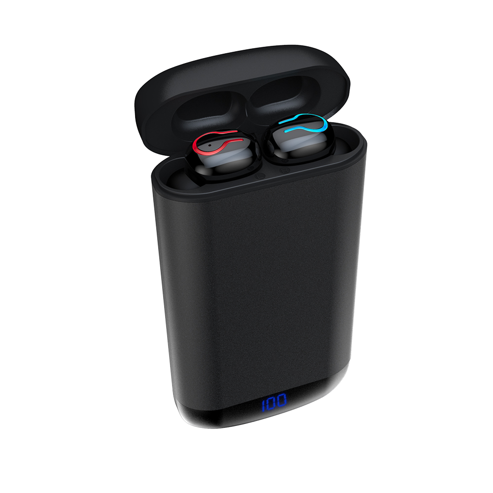 Tai Nghe Không Dây HBQ-Q66 Bluetooth 5.0 + Hộp Sạc EDR TWS 6000mah Màn Hình IPX5 Chống Nước Mini