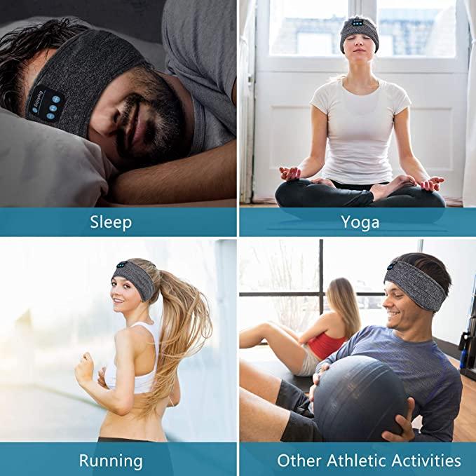 Sleep Headphones Bluetooth Headband-Wireless Sports Headband Headphones with Ultra-Soft Music Headband