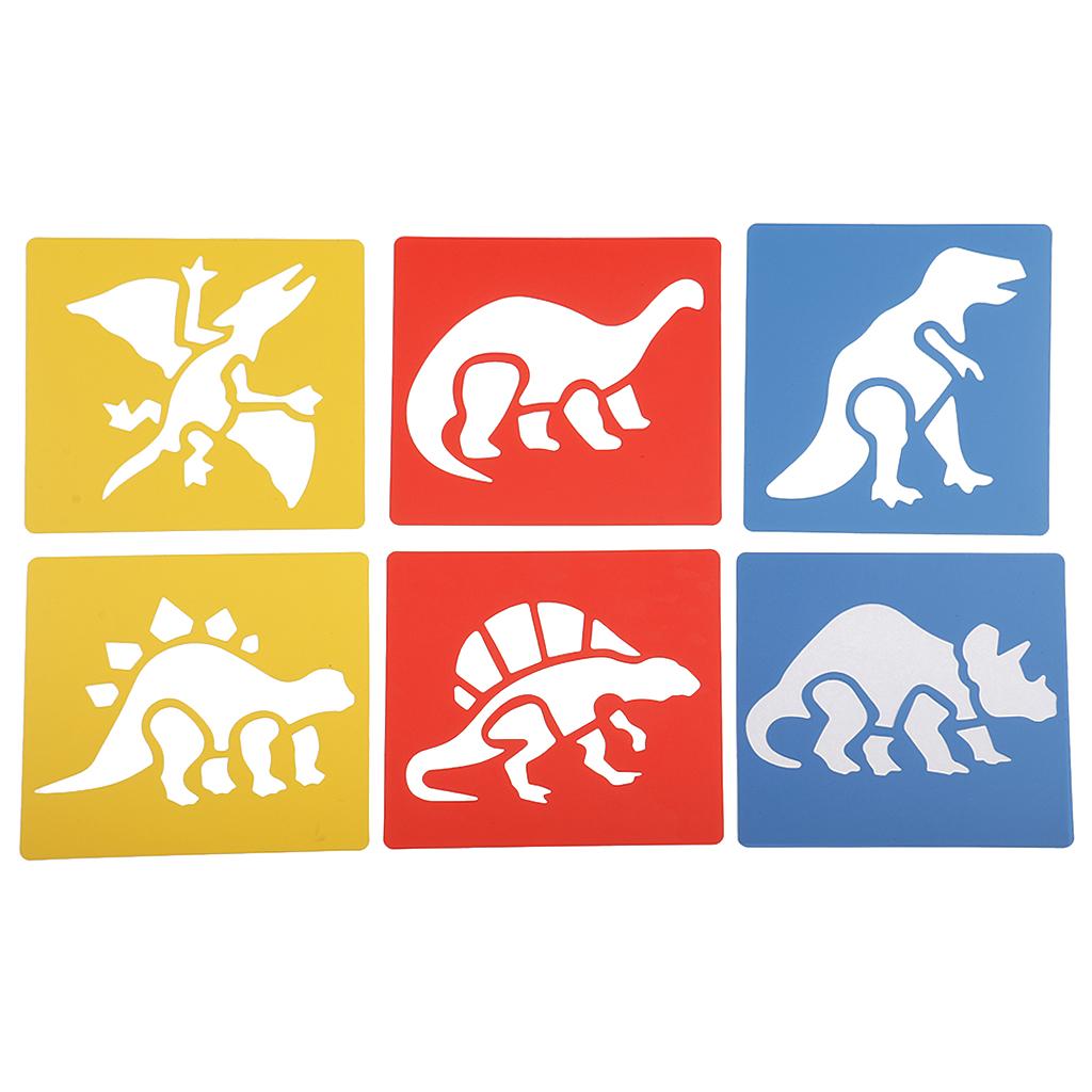 6 Cái/bộ Vẽ Bản Mẫu Stencils Thước Dành Cho Trẻ Em Đồ Trang Trí 14X15 Cm Số 1