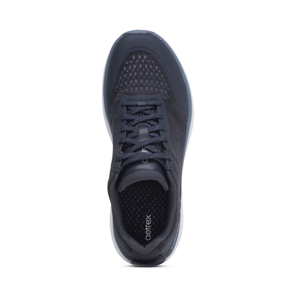 Giày thể thao sức khỏe nam Aetrex Chase Navy - sneaker nhẹ, đế cao đệm nâng vòm