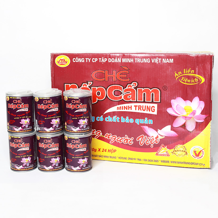 Chè Nếp Cẩm Minh Trung lốc 3 lon - CHENEPCAM 3