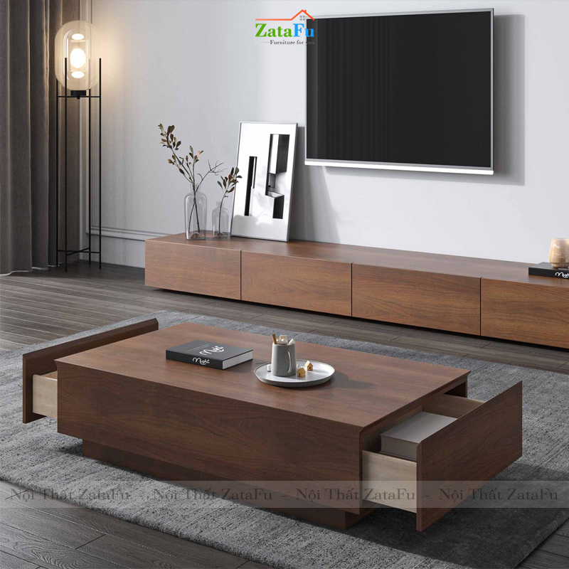 Bàn Trà Sofa Phòng Khách Ngồi Bệt Phong Cách Nhật Bản Có Hộc Kéo BSF-13