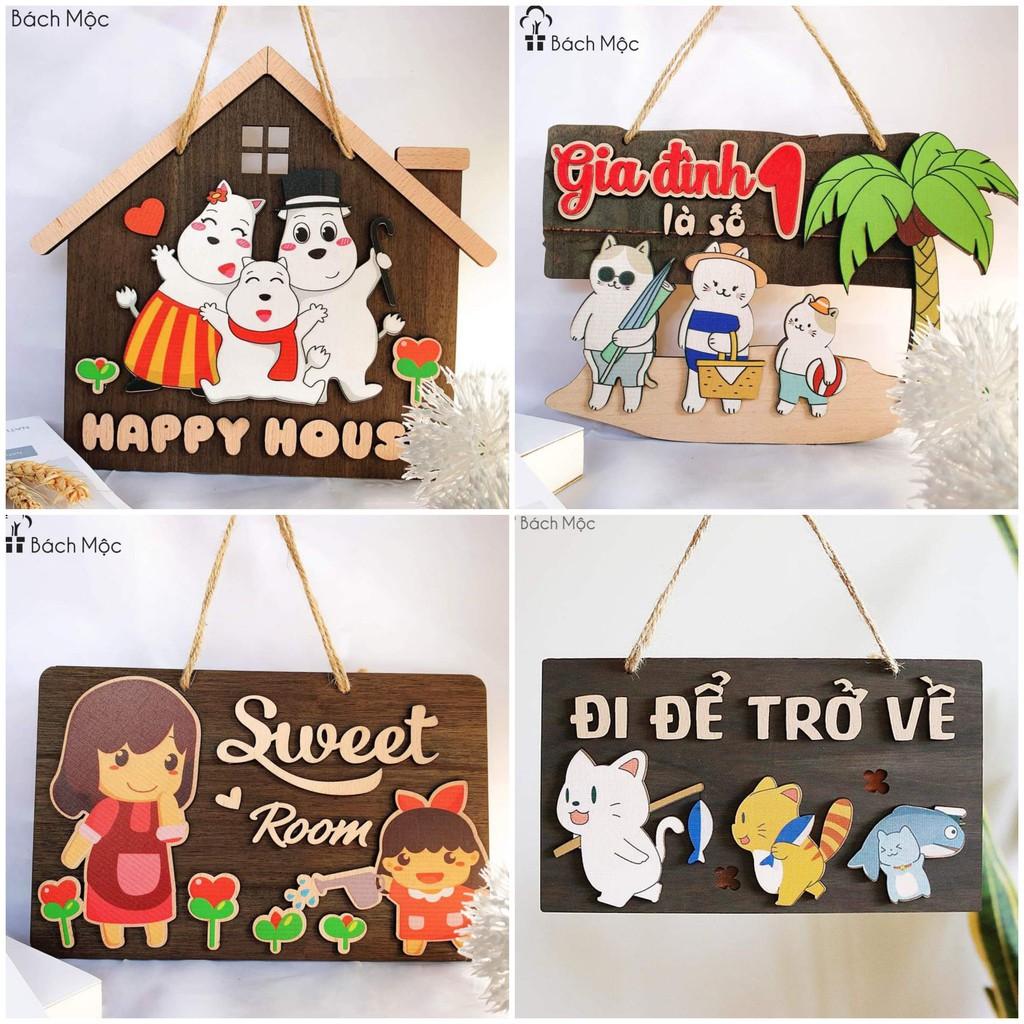 Bảng gỗ decor, bảng gỗ trang trí chủ đề gia đình, Family