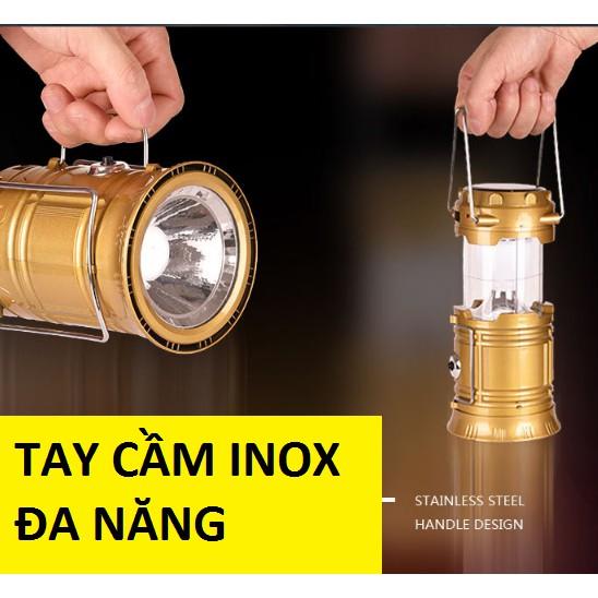 (kèm dây sạc ) ĐÈN PIN SẠC  ĐIỆN 5800 ĐA NĂNG 2 IN 1 RÂT TIỆN DỤNG - đèn pin siêu sáng - đèn pin mini - den pin cam tay - đèn bão - đèn cắm trại dã ngoại