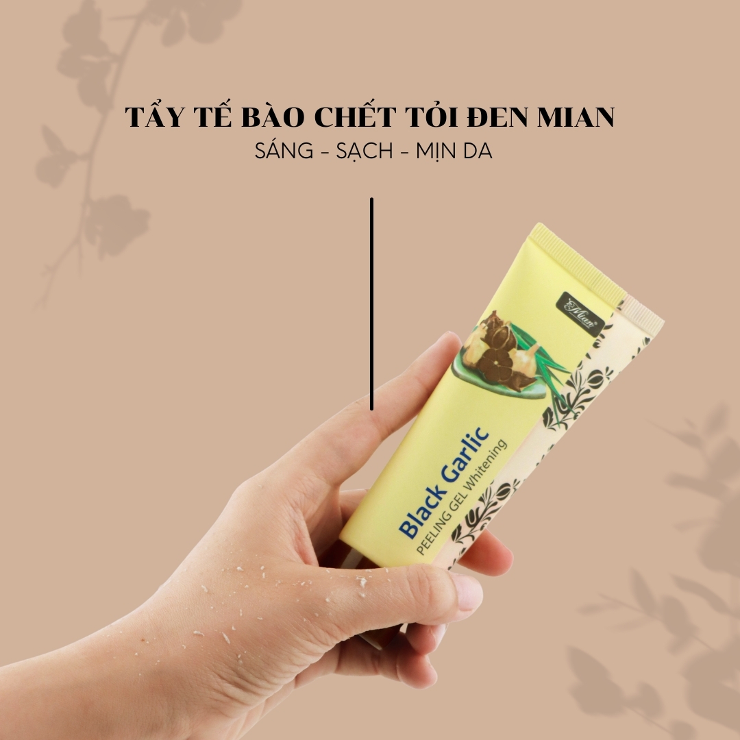 Kem Làm Sạch Tế Bào Da Chết Tỏi Đen Mian 50g