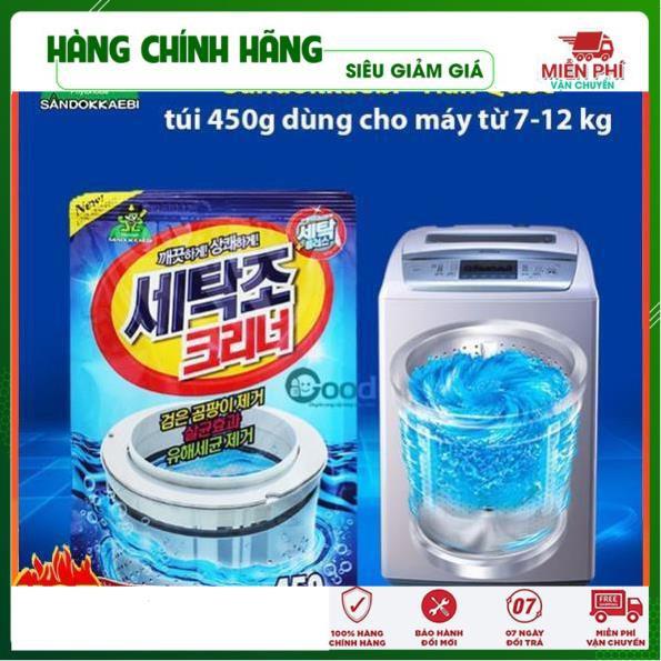 Bột tẩy lồng máy giặt - bột vệ sinh lồng máy giặt hàn quốc gói 450g
