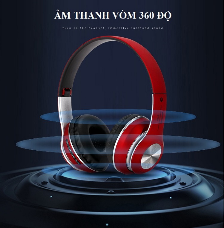 Tai Nghe bluetooth Hỗ Trợ Thẻ Nhớ, Đài FM,