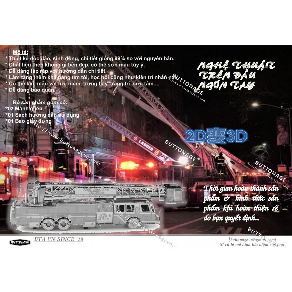 Mô Hình Lắp Ráp 3d Xe Thang Sở Cứu Hỏa New York