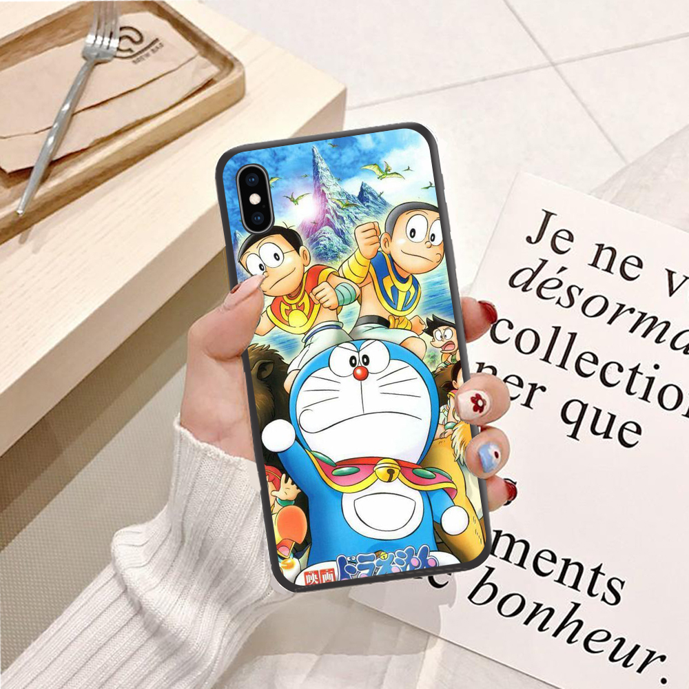 Ốp lưng điện thoại Iphone XS Max viền silicon dẻo TPU  hình Doremon Phiêu Lưu - Hàng chính hãng