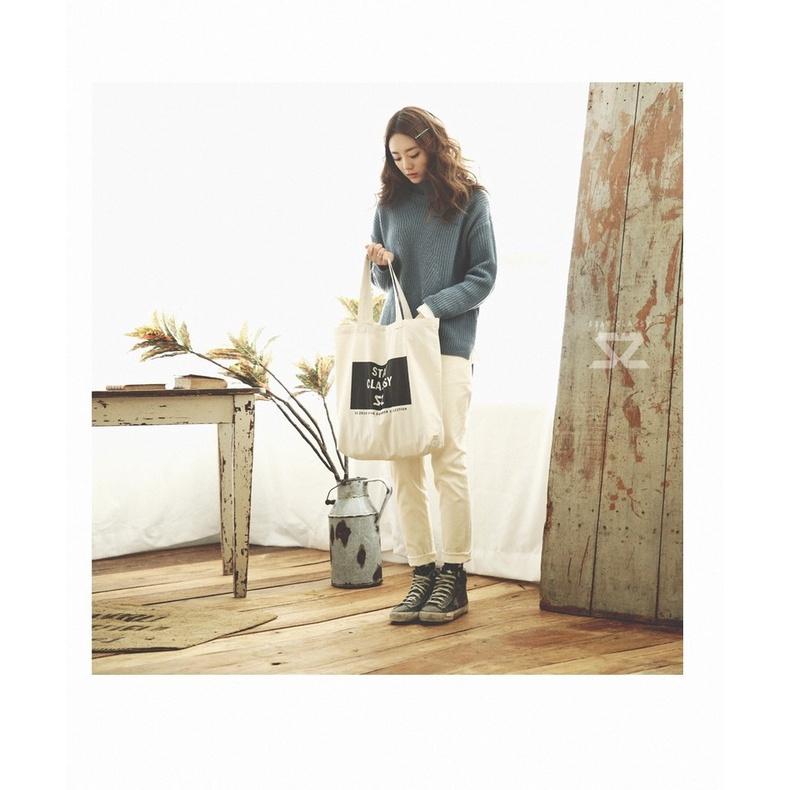 Túi tote Vải canvas mềm Đẹp Cực Hot đựng vừa  Túi vải xinh nhiều